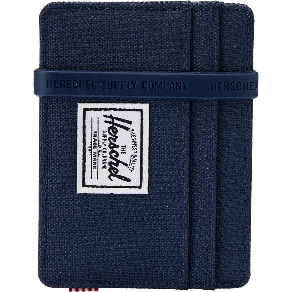 Herschel Men's Charlie Rfid Card Case Wallet, Navy, One Size US
